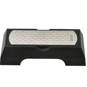 Diamond Double-sided Sharpening Stone 400#/1000# With Coarse And Fine Grit And Non-slip Base - Suitable For Kitchen Knives, Chisels, Axes, And Wo (Option: black)