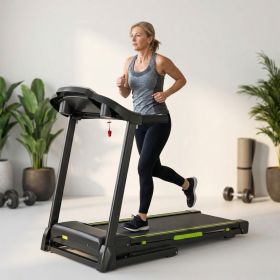 3.5  Portable Foldable Treadmill With Handles  Slope Home Walking Running Treadmill 0.5-7.5 MPH 330 Lb Weight Capacity (Option: Default)