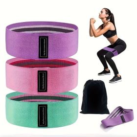 Set Of 3 Resistance Exercise Loop Bands Fitness Home Gym Yoga Glutes Booty Trainer (Option: 3pcs)